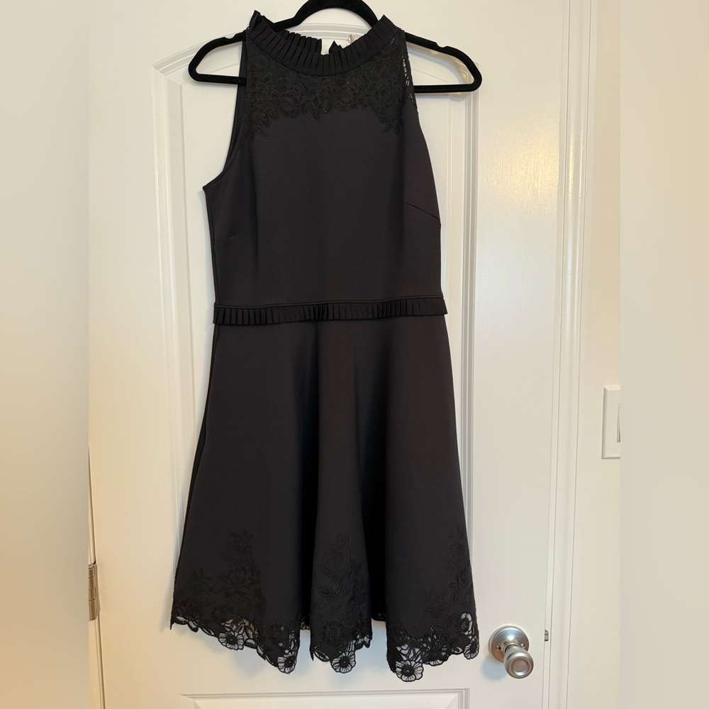 Ted Baker London Black Embroidered Lace Dress – Size 8 (NWT)